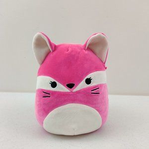 Squishmallows Hot Pink White Fifi Fox Stuffed Animal Plush Toy Pillow 9"